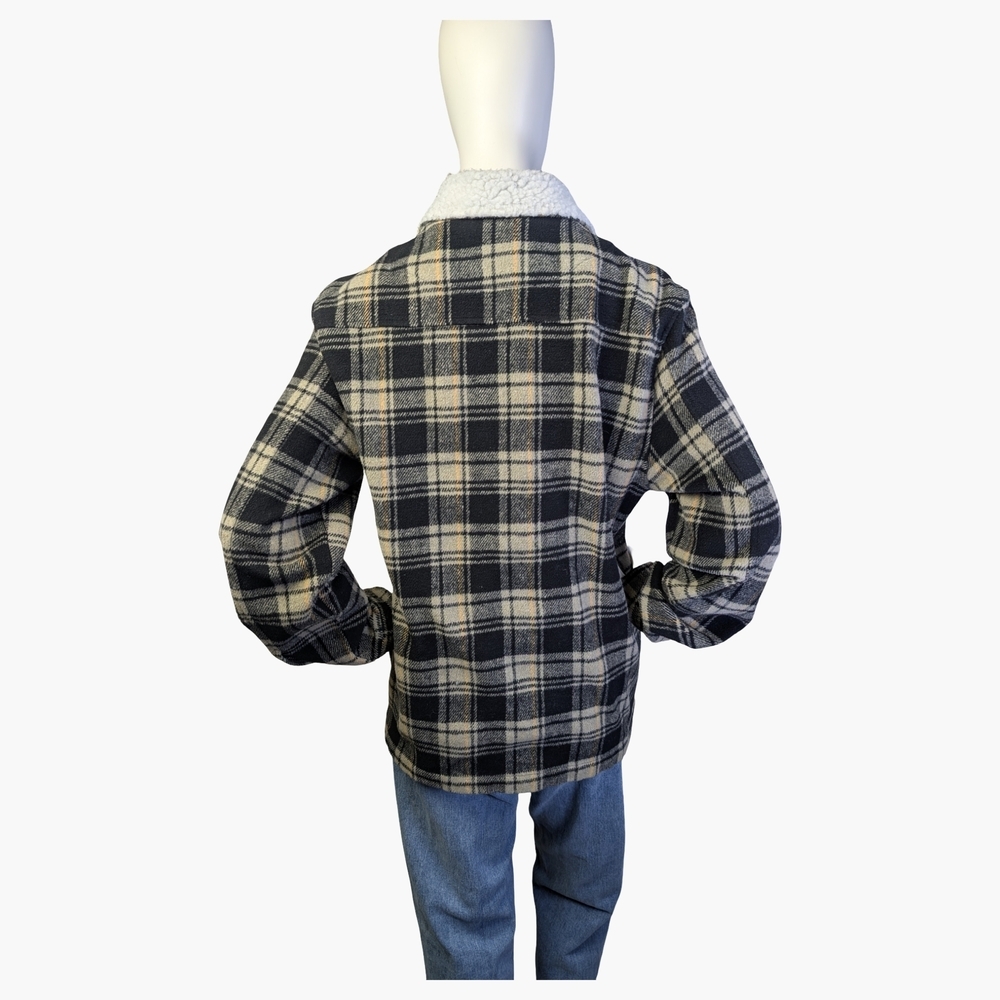 WeSC Plaid Workwear Jacket With Sherpa Collar | Women's M - Picture 5 of 10